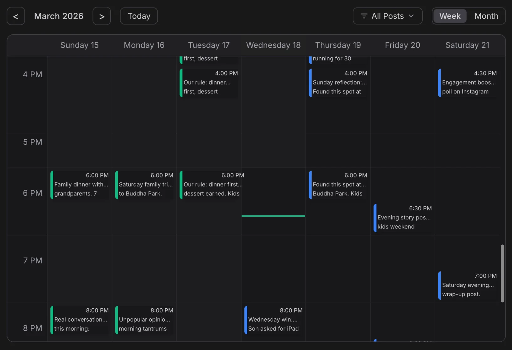 Schedule posts